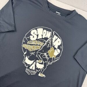 Satisfy Running Stoner Climbing Equipment Graphic T-Shirt Black Mens Size L